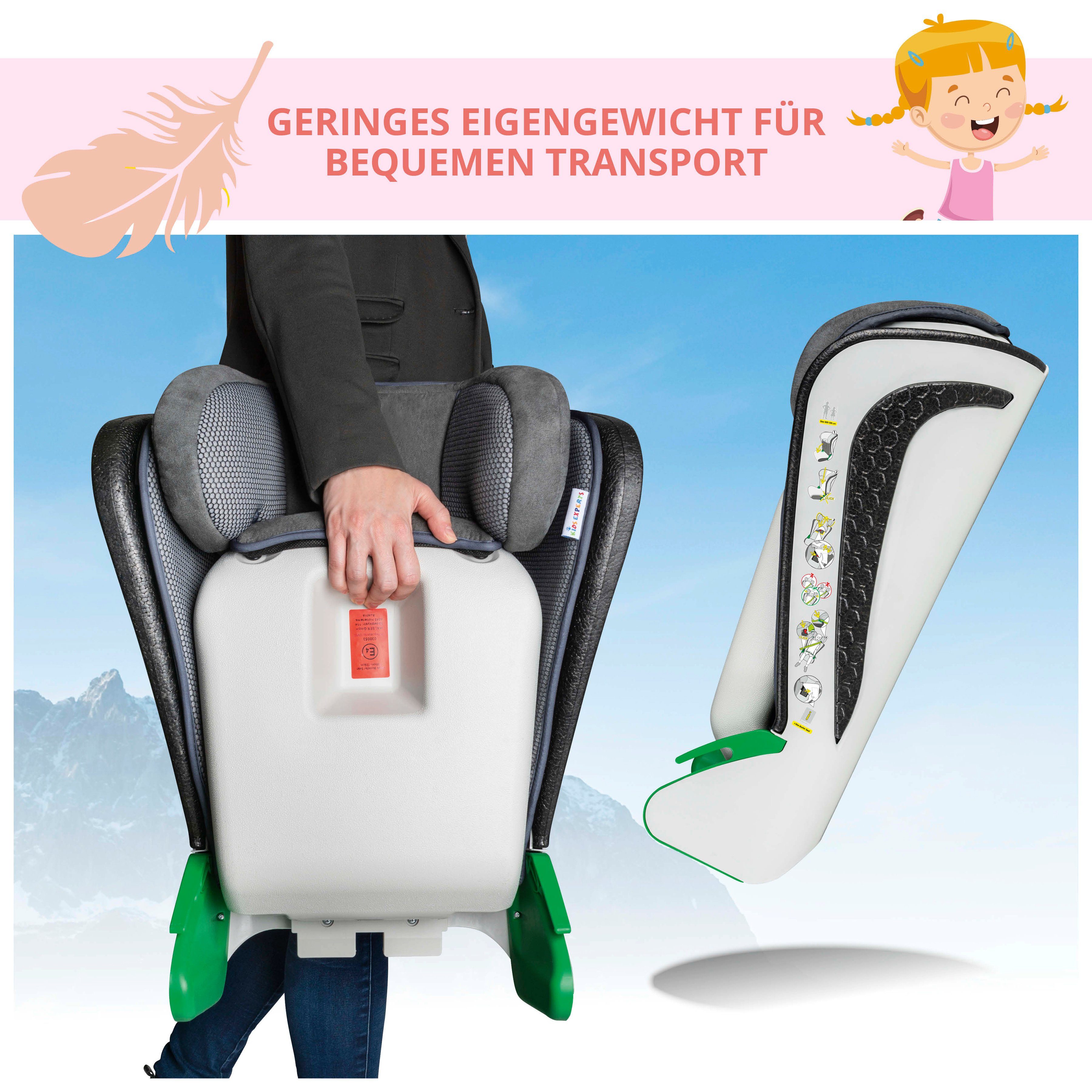 WALSER Autokindersitz Noemi, I-Size Standard in Isofix - passt jedes ohne Auto, anthrazit