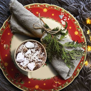 Seltmann Weiden Frühstücksteller Marie-Luise Weihnachtsnostalgie Weihnachtsgeschirr, 20 cm