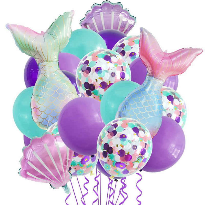 Housruse Luftballon Meerjungfrauenschwanz-Luftballons, Partydekoration, Geburtstagszubehör