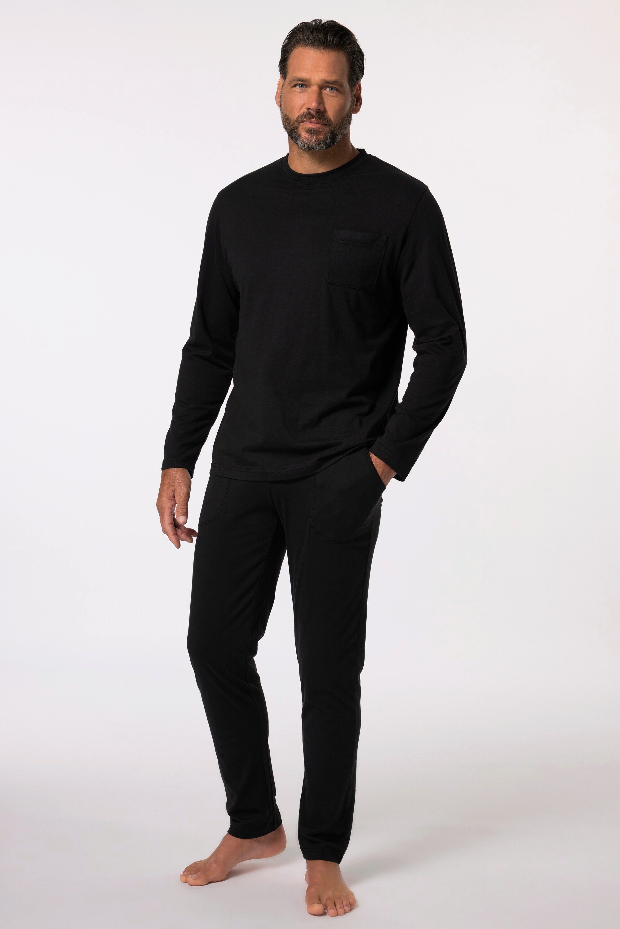 Schlafanzug Schlafanzug Homewear Zweiteiler Langarmshirt