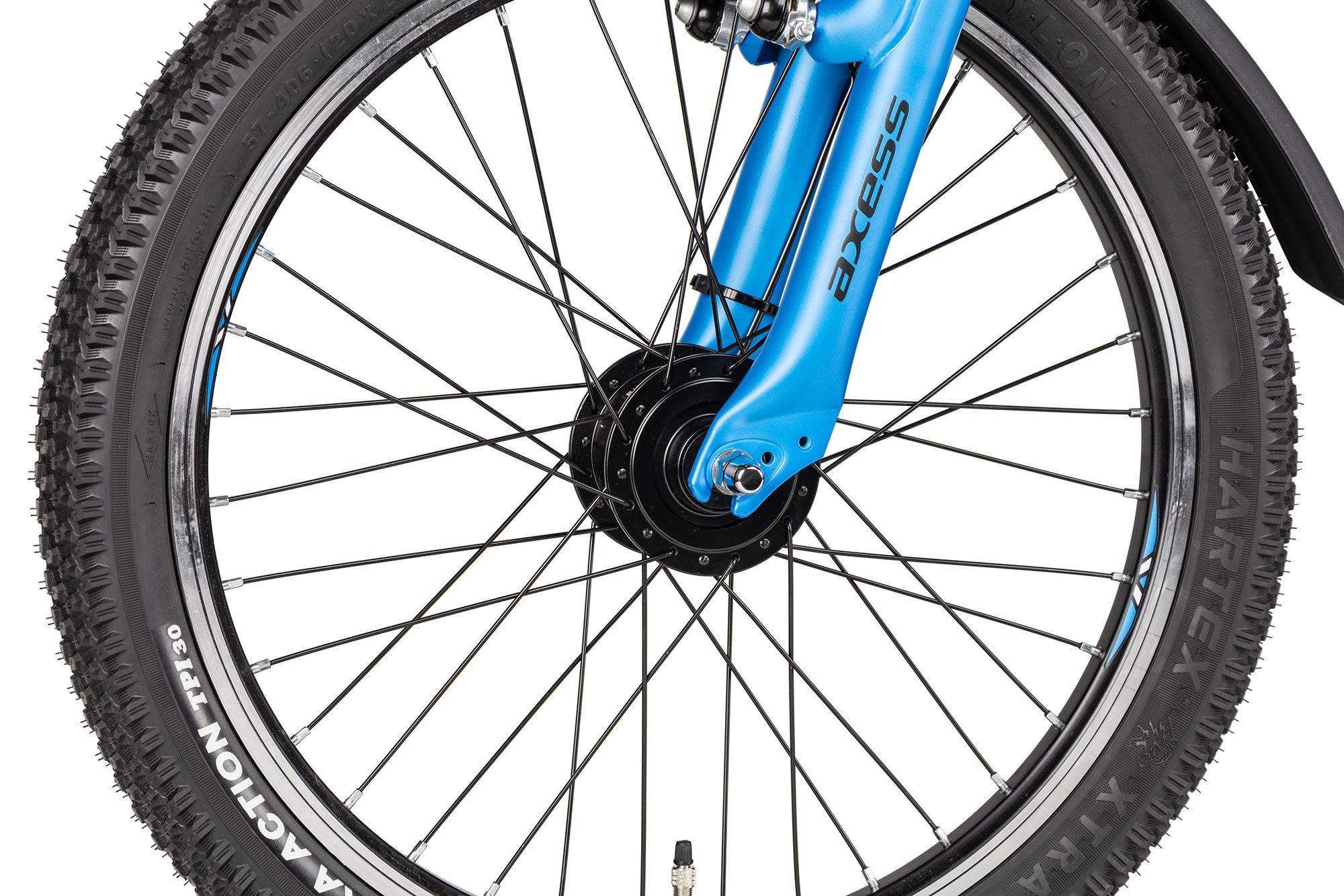 Axess Kinderfahrrad Adventure 6 20, 6 Gang Shimano Tourney 6 Schaltwerk, Kettenschaltung, Straßenausstattung blau