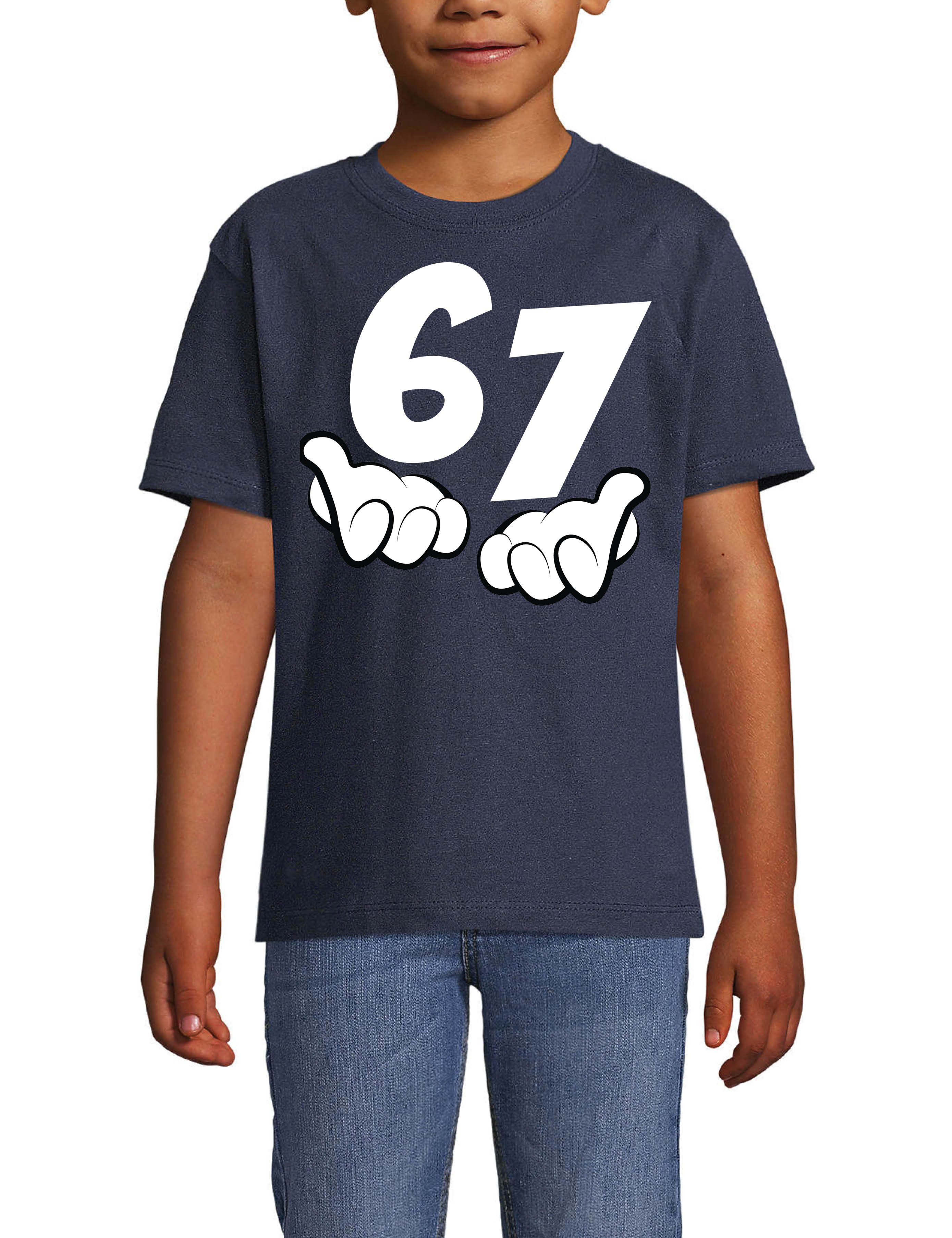 Youth Designz Print-Shirt Kinder T-Shirt "67" lustig Fun-Print Statement Geschenk Trend mit witzigen Aufdruck für Jungen und Mädchen
