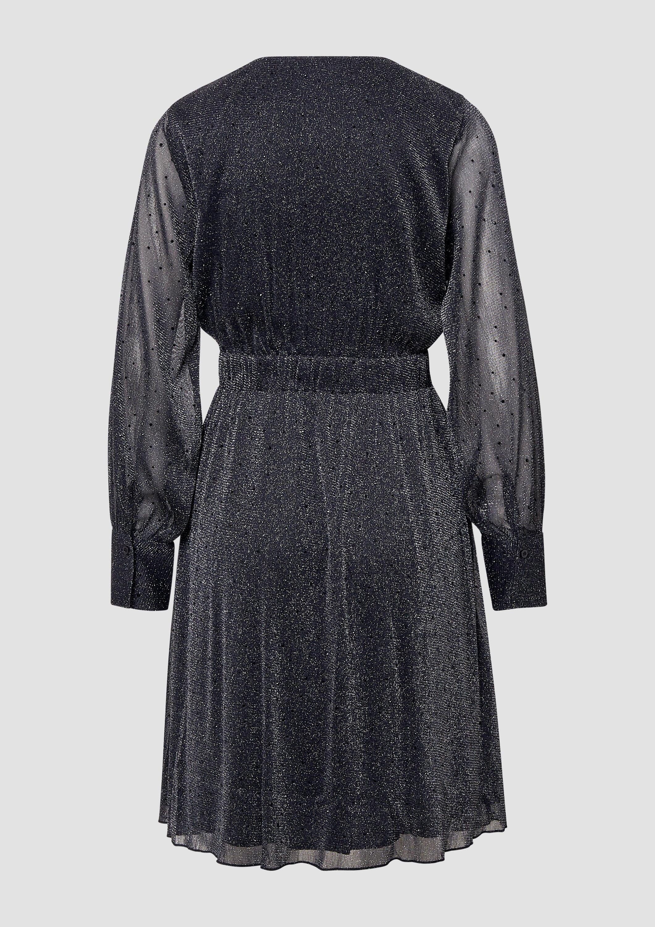 s.Oliver Minikleid Kleid Meshkleid mit Glitzereffekt