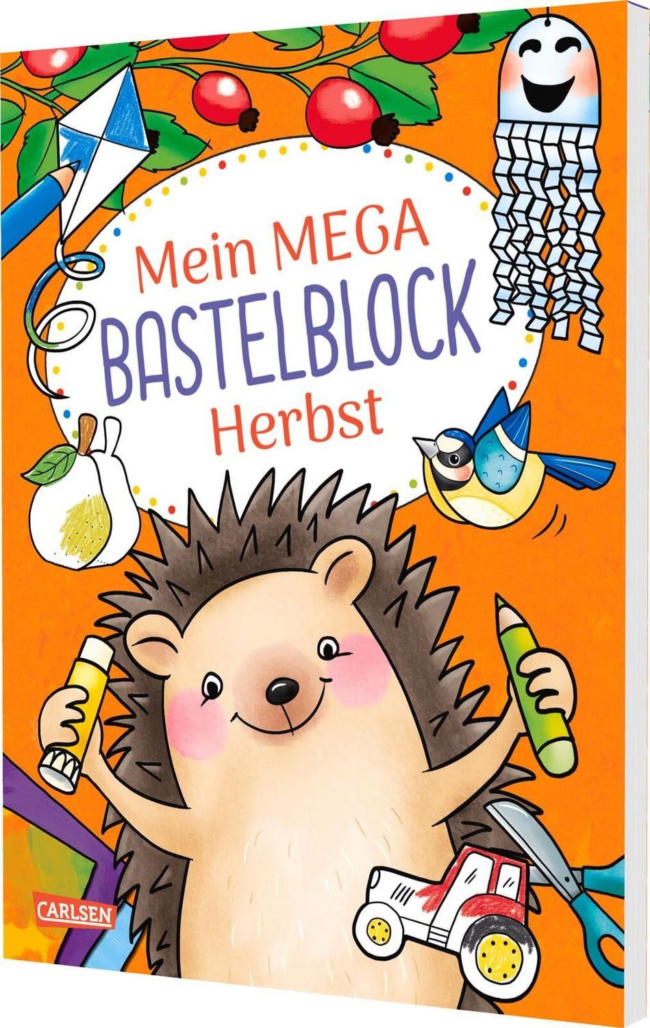 Mein MEGA Bastelblock: Herbst Für Kinder ab 5 Jahren mit buntem Bastel / Laura Leintz, Für Kinder ab 5 Jahren mit buntem Bastelpapier zum Schneiden, Malen und Kleben, X