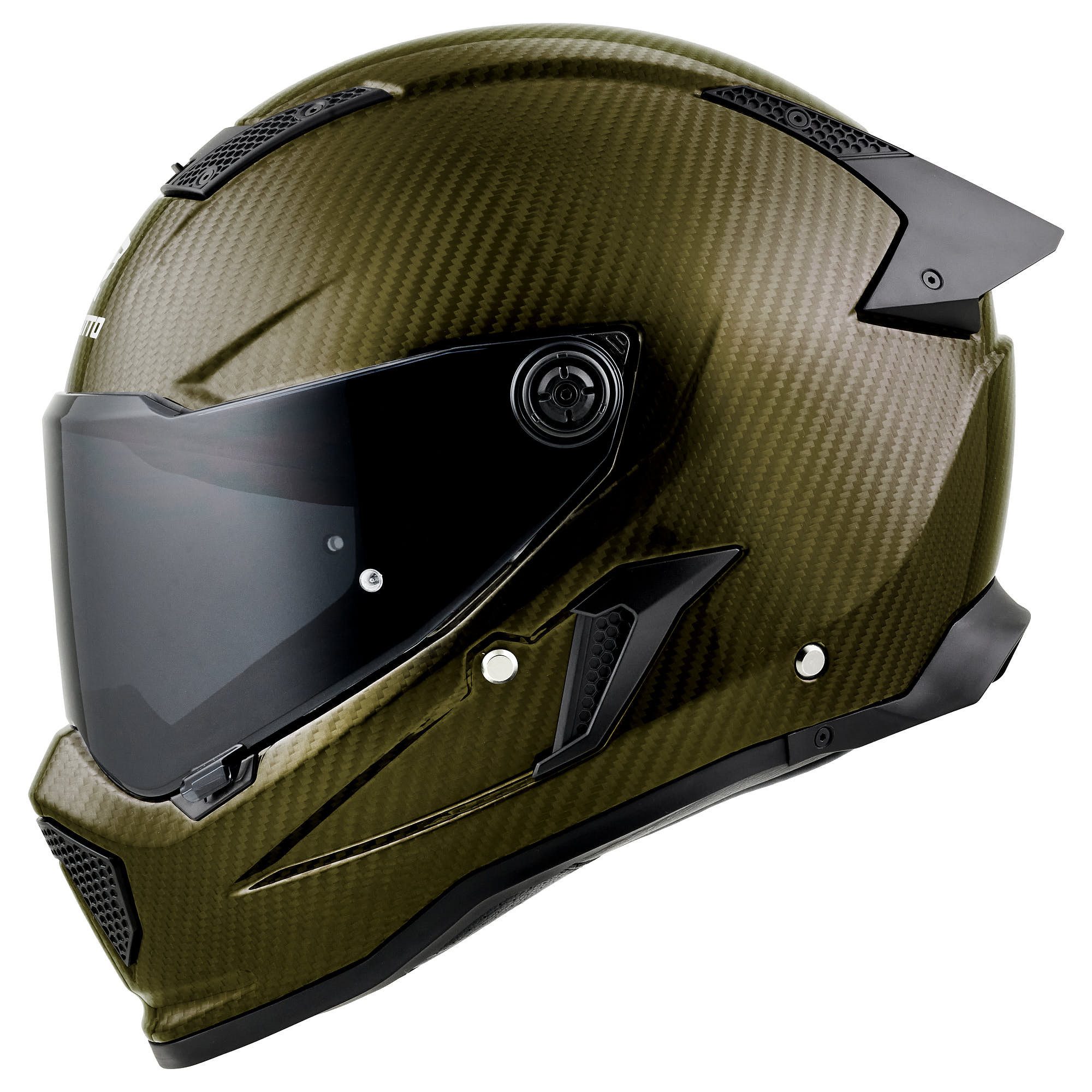 Bogotto Motorradhelm Rapto Carbon Helm, vorbereitet für Kommunikationssystem,geeignet für Brillenträger,v