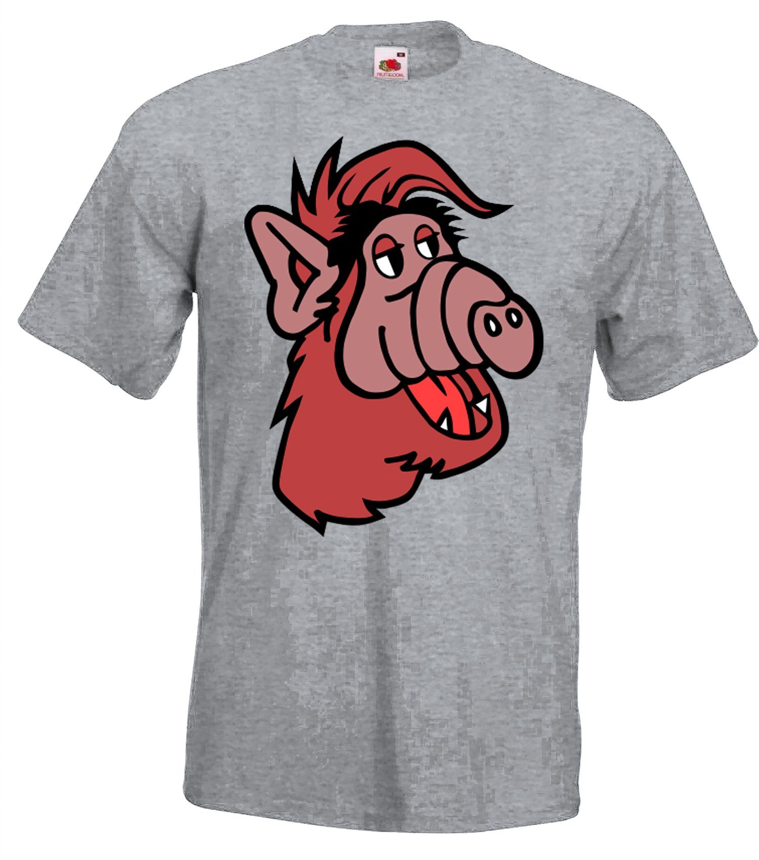 Youth Designz T-Shirt Alf Herren T-Shirt mit trendigem Frontprint Grau