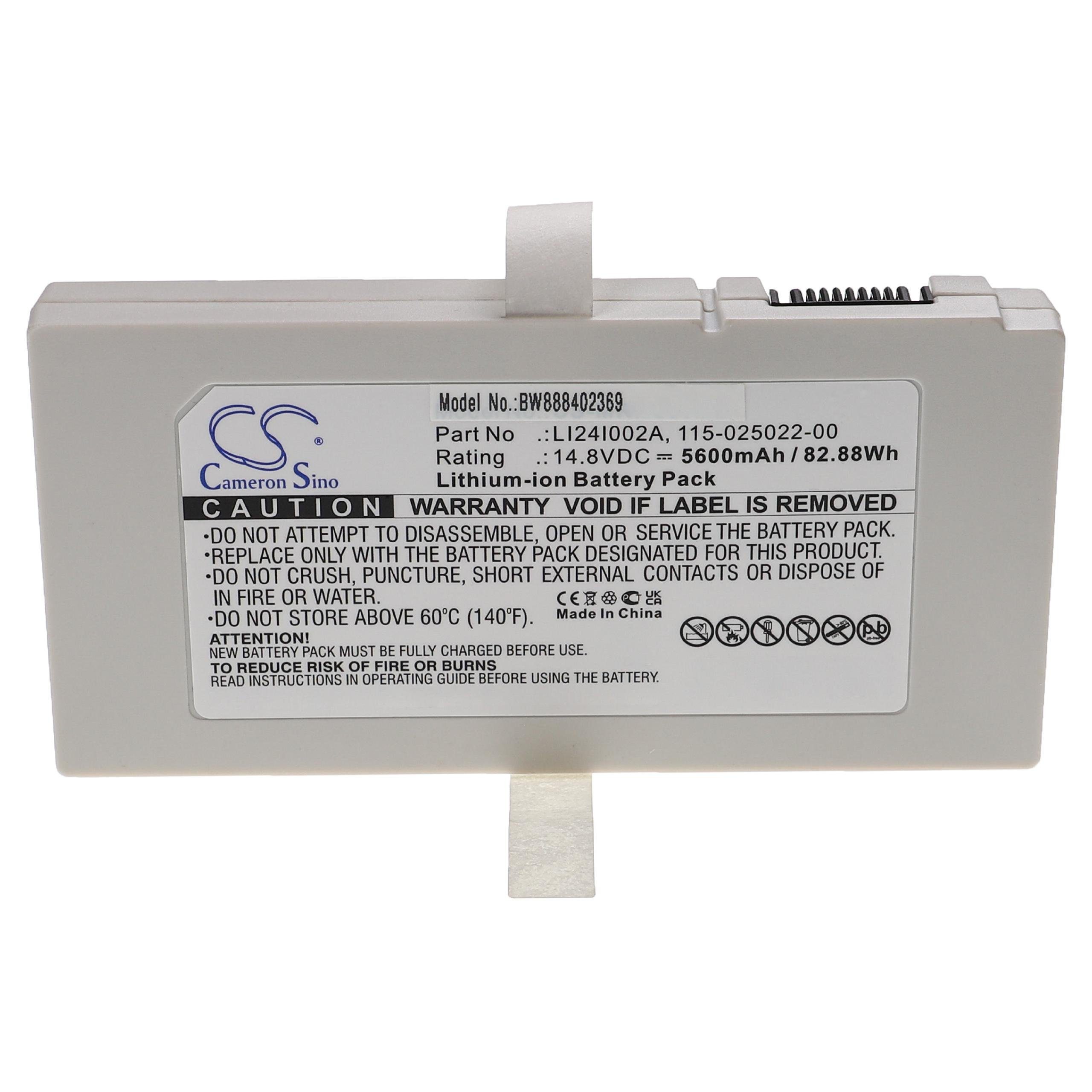 vhbw Ersatz für Mindray LI24I002A, 115-025022-00 für Akku Li-Ion 5600 mAh (14,8 V)