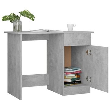 furnicato Schreibtisch Betongrau 100x50x76 cm Holzwerkstoff