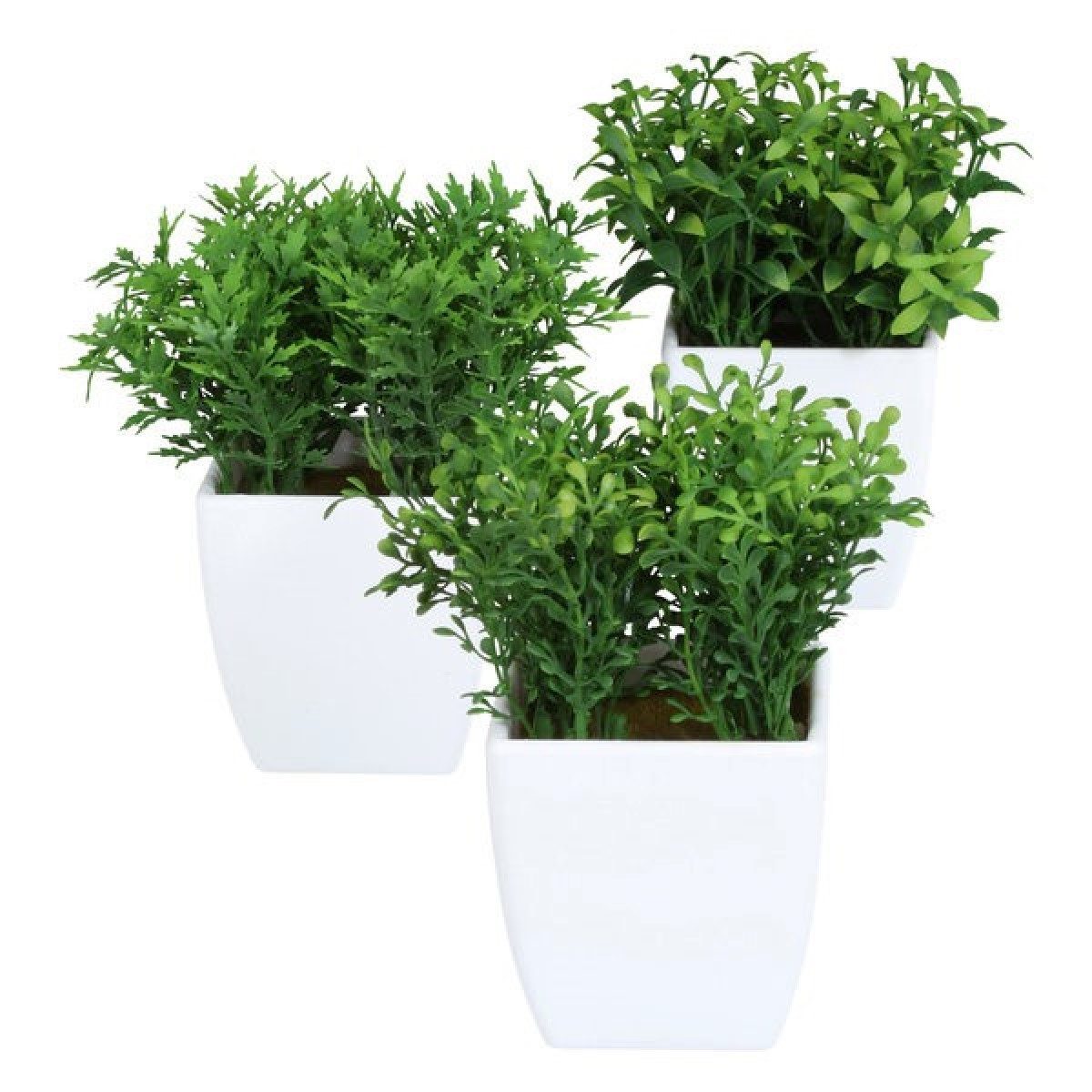 Kunstpflanze Künstliches Gras im Topf 13cm, 3 Gräser im Kunststofftopf, Kun günstig online kaufen