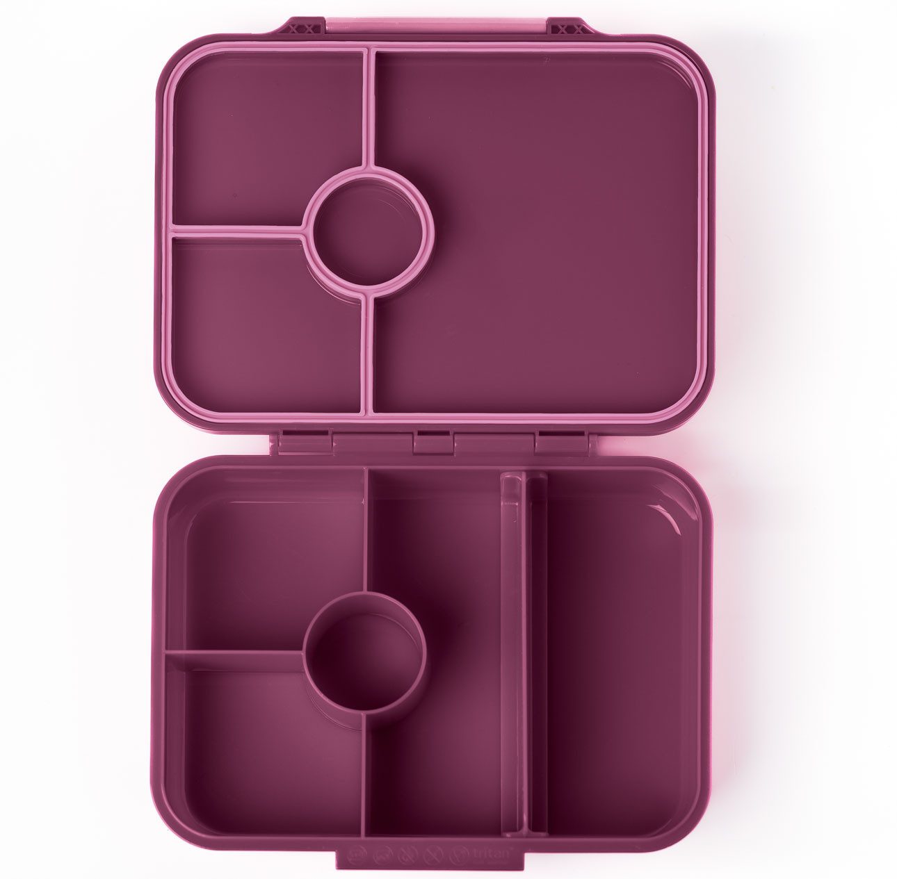 LEKKABOX Lunchbox Bentobox Brotdose, 4 Fächer - Kinder Vesperdose Brotbüchse Brotbox, Für feuchte Lebensmittel auslaufsicher, inkl. extra Trenner