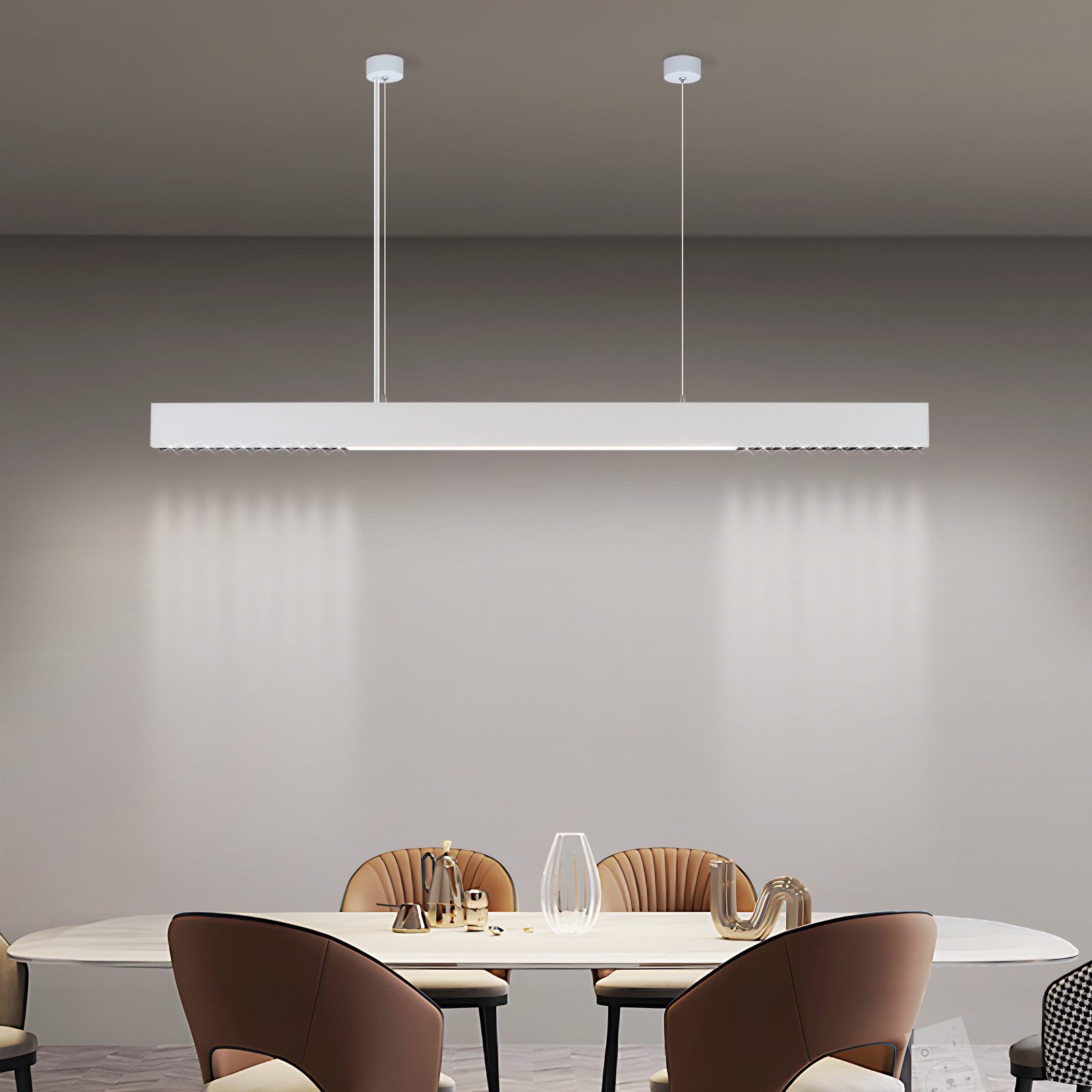 Nettlife LED Pendelleuchte Esstisch Dimmbar mit Fernbedienung Hängelampe 107CM 32W, Höhenverstellbar, LED fest integriert, 3000-6500, für Schlafzimmer Wohnzimmer Esszimmer