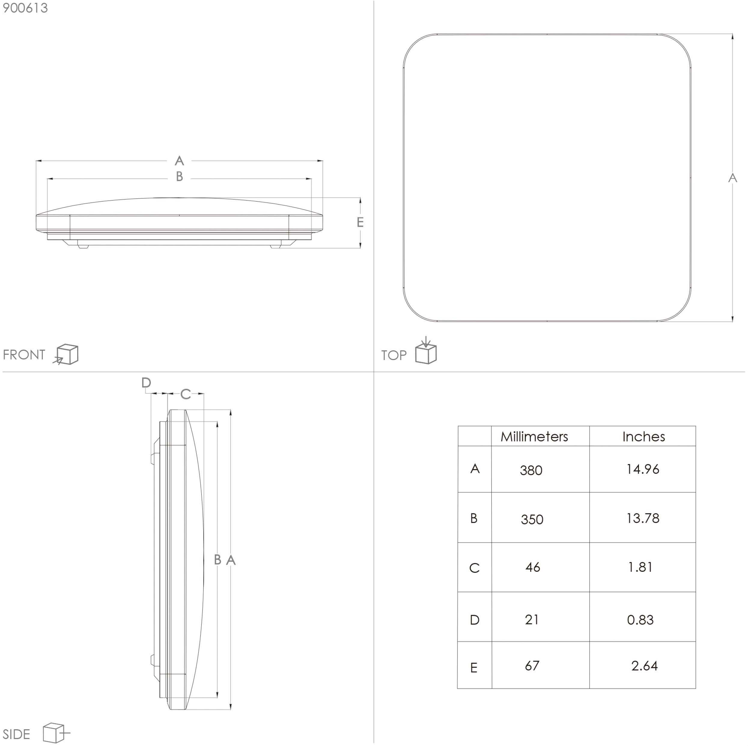 EGLO Deckenleuchte Warmweiß, Lampe cm integriert, Aufbaulampe, fest Decke, LED Deckenbeleuchtung, RENDE, 38 Deckenlampe, x 38