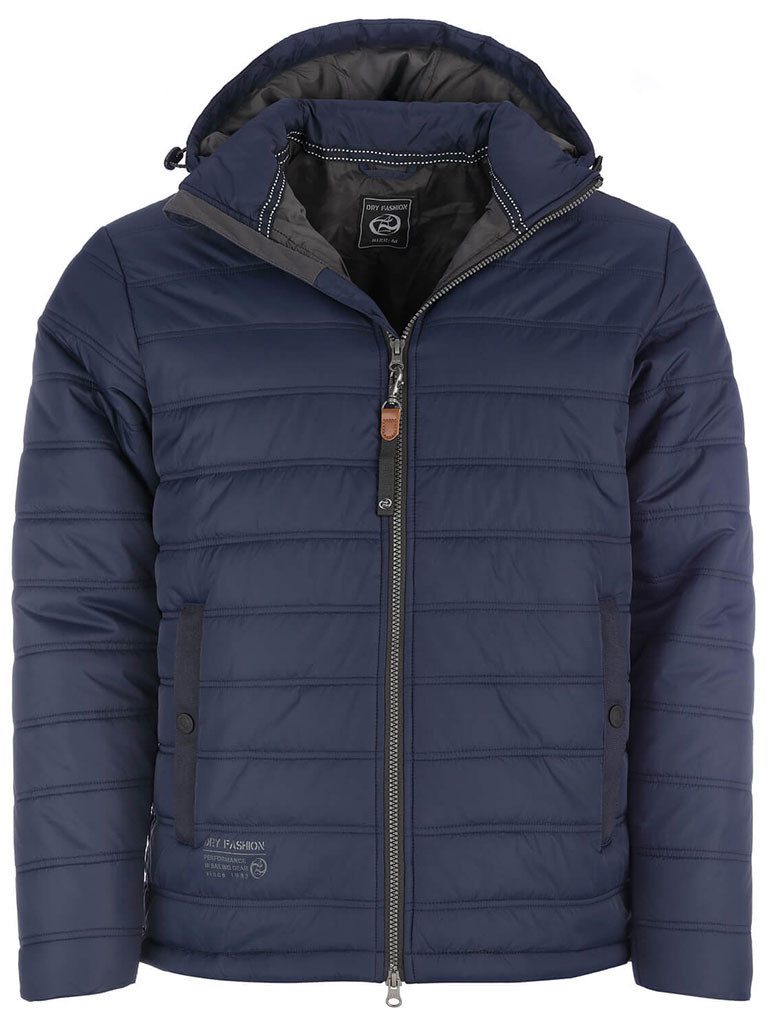 Dry Fashion Steppjacke Herren Jacke Stade - Gesteppte Outdoorjacke mit abnehmbarer Kapuze Atmungsaktiv, Wind- & wasserabweisend, 2-Wege-Reißverschluss, Taschen