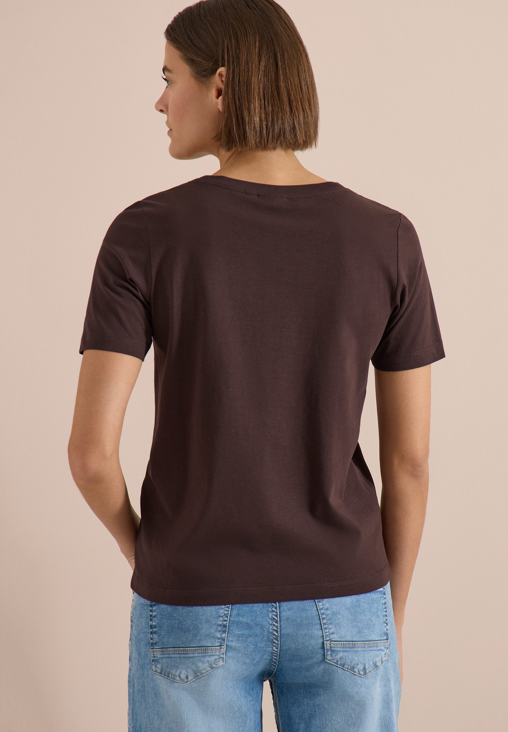 CECIL Print-Shirt Style Lea Sommershirt, Rundhals, Baumwolle, bedruckt