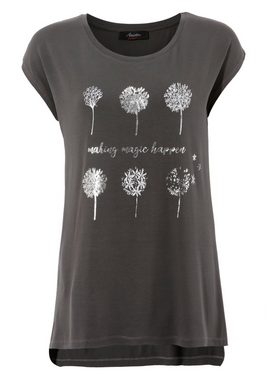Aniston CASUAL T-Shirt mit Frontdruck, teilweise glitzernder Folienprint