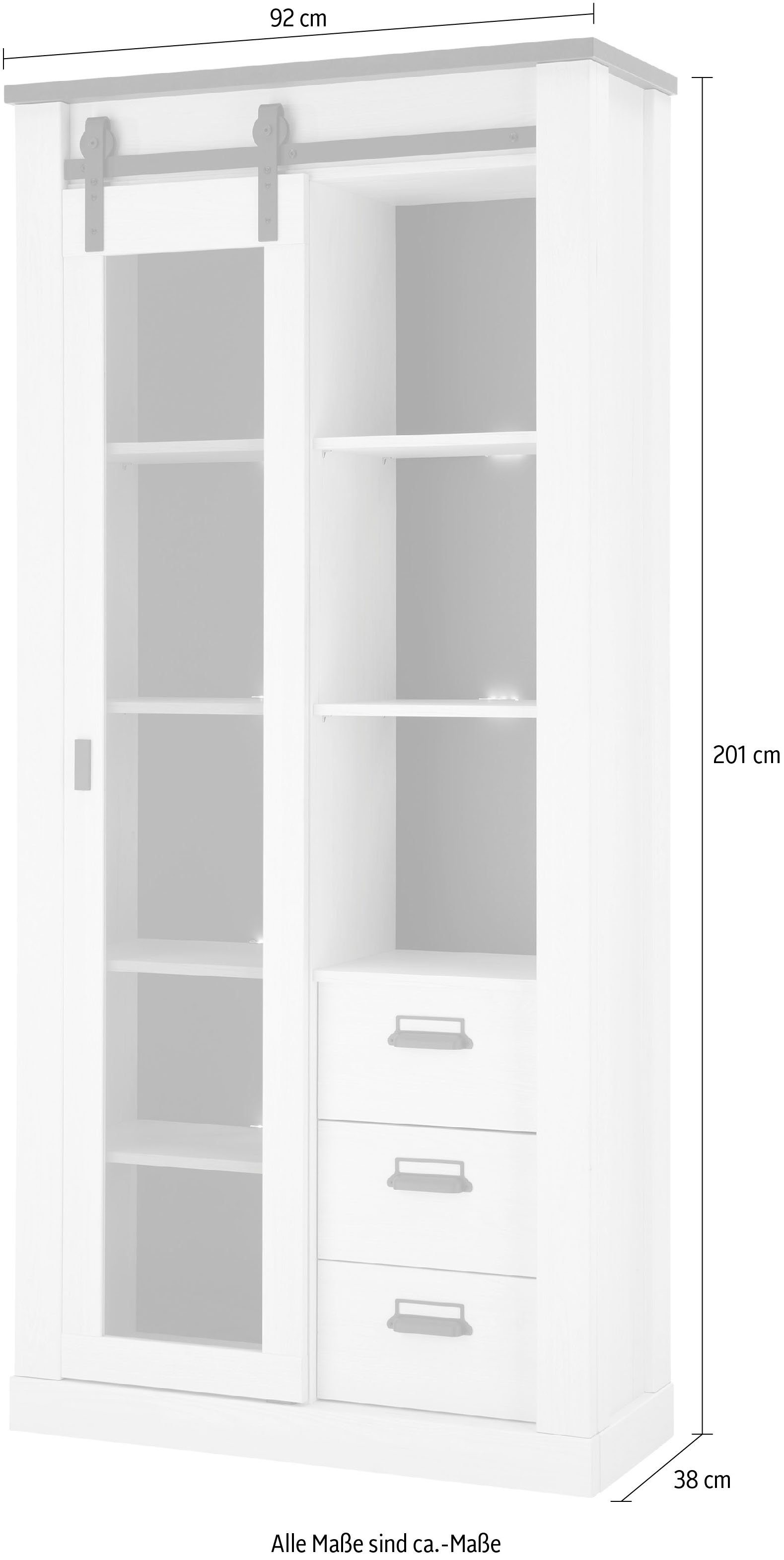 Home affaire Vitrine SHERWOOD Breite ca. 93 cm