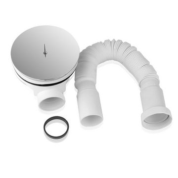 euroharry Ablaufgarnitur Ablaufgarnitur mit Geruchverschluss Duschwannen Ablaufloch Ø90mm (1-St)