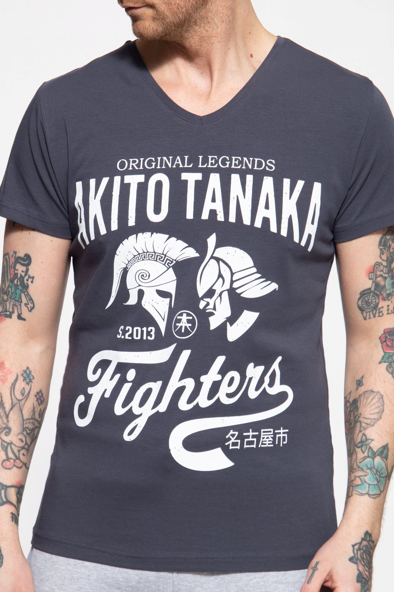 Akito Tanaka Print-Shirt Gladiator Fighters (1-tlg) mit coolem Kontrast-Print