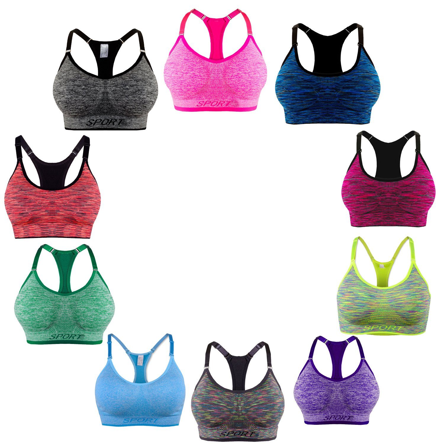 Libella Set: Sport-BH 3714 (2/3/4er-Pack) Gepolsterter Push-up Sport BH mit verstellbare Träger – Bild 4 von 5