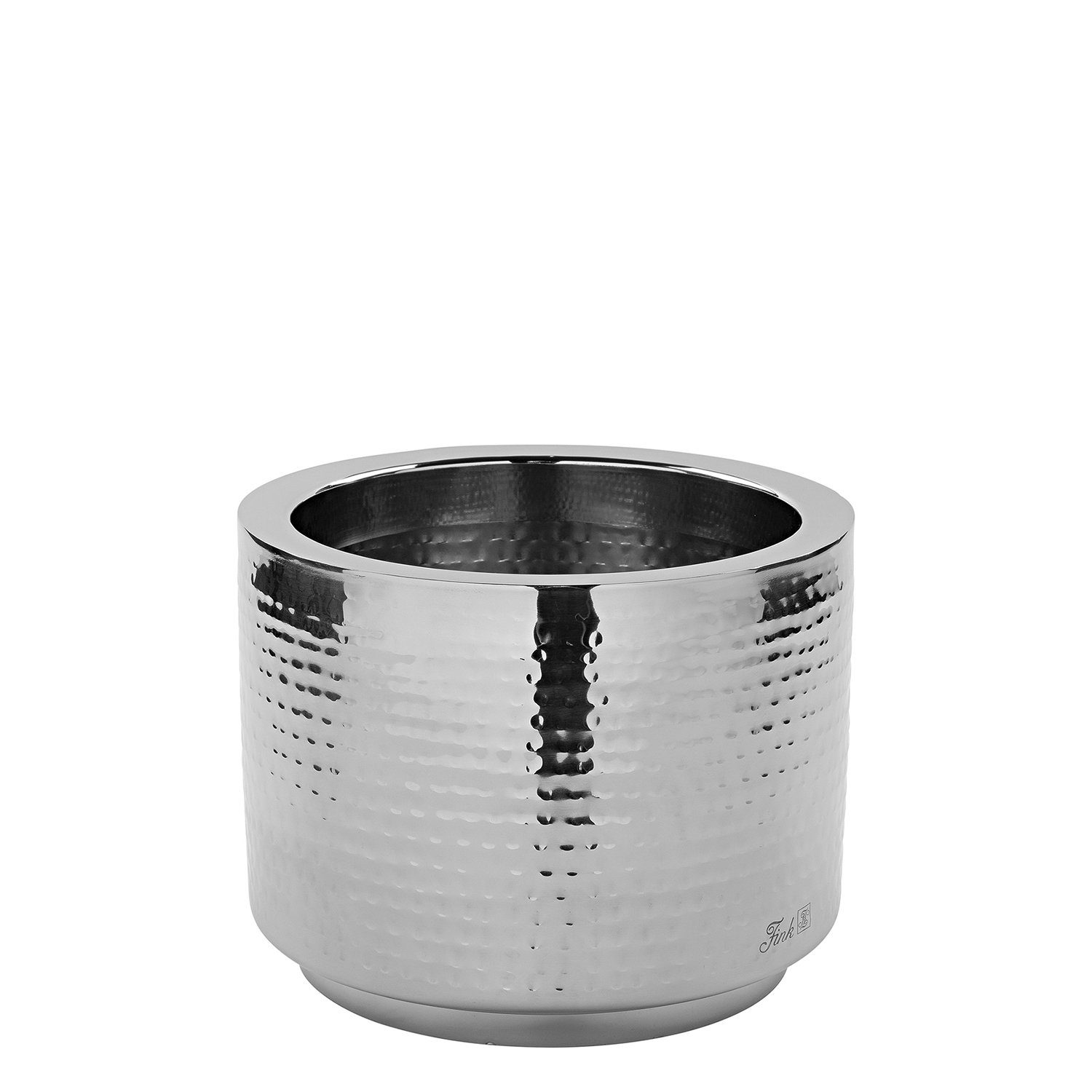 Fink Übertopf NOSSA Übertopf - H. 17 cm x Ø 22 cm - silber - Edelstahl - Pf günstig online kaufen