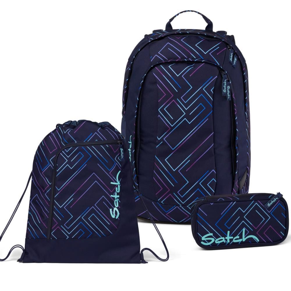 Satch Schulrucksack Air (3tlg., inkl. Schlamperbox und Sportbeutel)