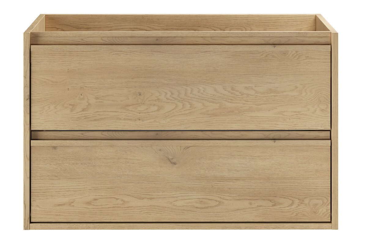 einfachgutemoebel Waschtisch-Set Waschplatz VANDA CREMONA 80cm Schubfach, ohne Oberplatte, cream oak, (Badmöbel Set, 1-St., Waschtisch Unterschrank)