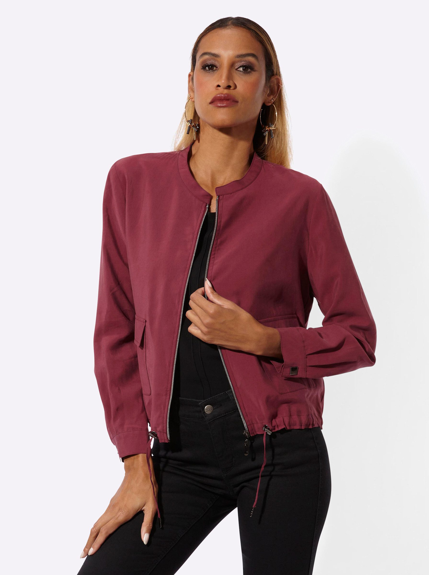 creation L Blusenblazer Modal-Blouson Langarm