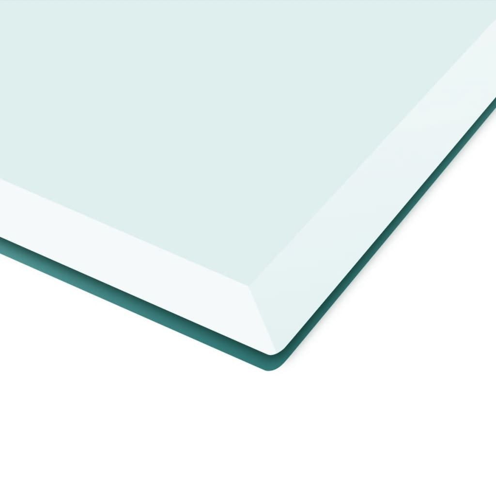 vidaXL Tischplatte, aus gehärtetem Glas rechteckig 1200x650 mm