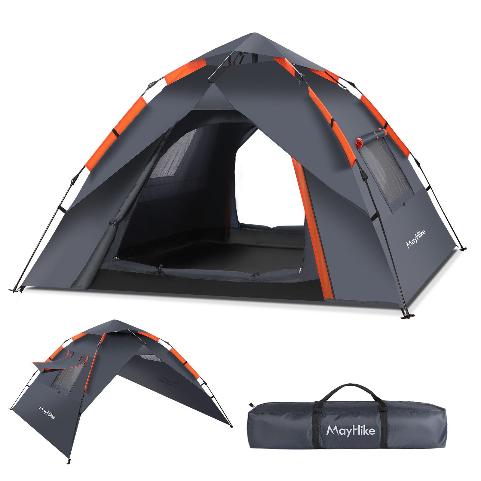 zixunix Wurfzelt Wurfzelt 2 Personen Pop up Zelt wasserdicht UV-Schutz 4 Jahreszeiten, Personen: 4 (Automatik Pop-Up / Wurfzelt), Geräumig, wasserdicht, UV-Schutz, 4-Jahreszeiten, Insektenschutz