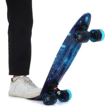 SGODDE Skateboard, buntem Skateboard Mit ABEC-7 Kugellager Und Leuchtrad