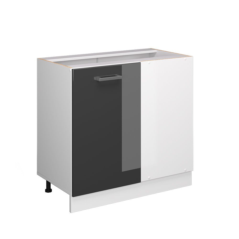 Vicco Schranksystem R-Line, Anthrazit Hochglanz/Weiß, 86 günstig online kaufen