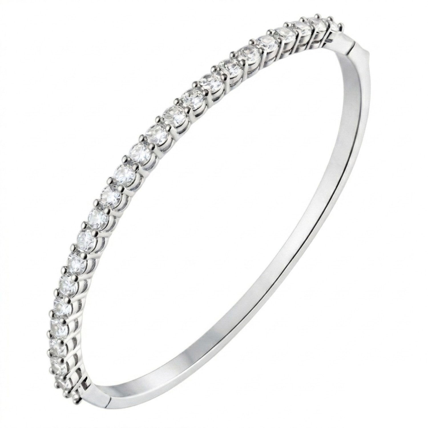Armreif Damen Zirkone Roségold, Silber oder Gold 6 cm