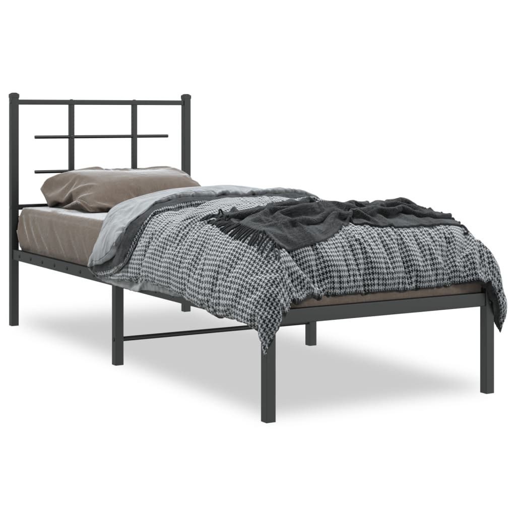 vidaXL Bett Bettgestell mit Kopfteil Metall günstig online kaufen
