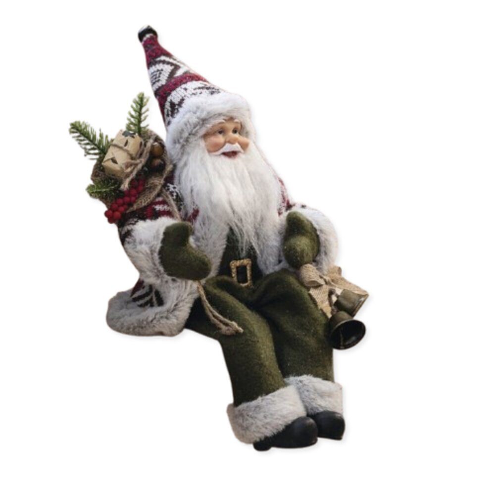 Home-trends24.de Kantenhocker Kantenhocker Santa Weihnachtsmann Figur Weihnachtsdeko Deko
