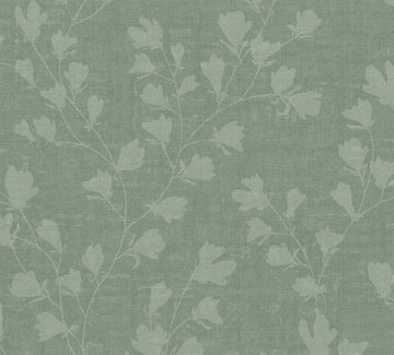 A.S. Création Vliestapete Nara Blätterranke, leicht strukturiert, matt, (1 St), Tapete Natur