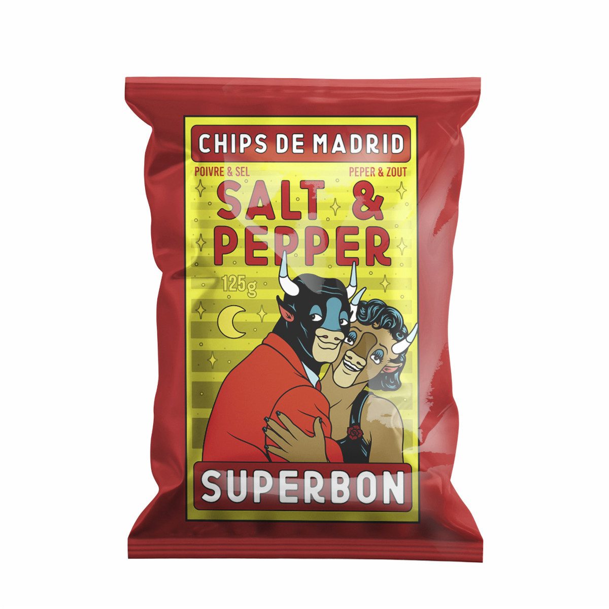 Superbon Knabberei, Superbon Chips Poivre und Sel Kartoffelchips mit Salz und Pfeffer 125g