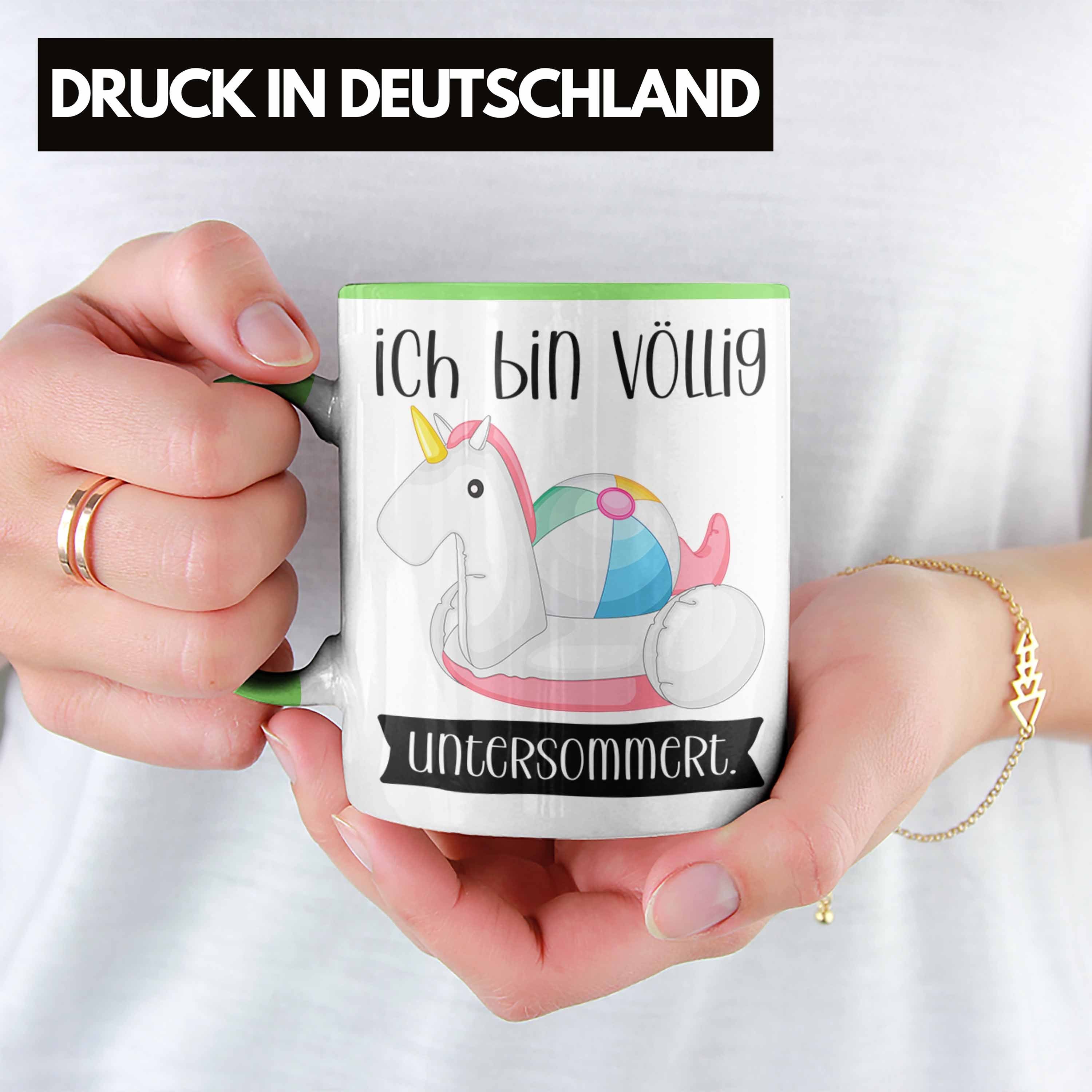 Völlig Lustige Gesche Untersommert Spruch Tasse Frauen Grün für mit Trendation Tasse Ich Bin