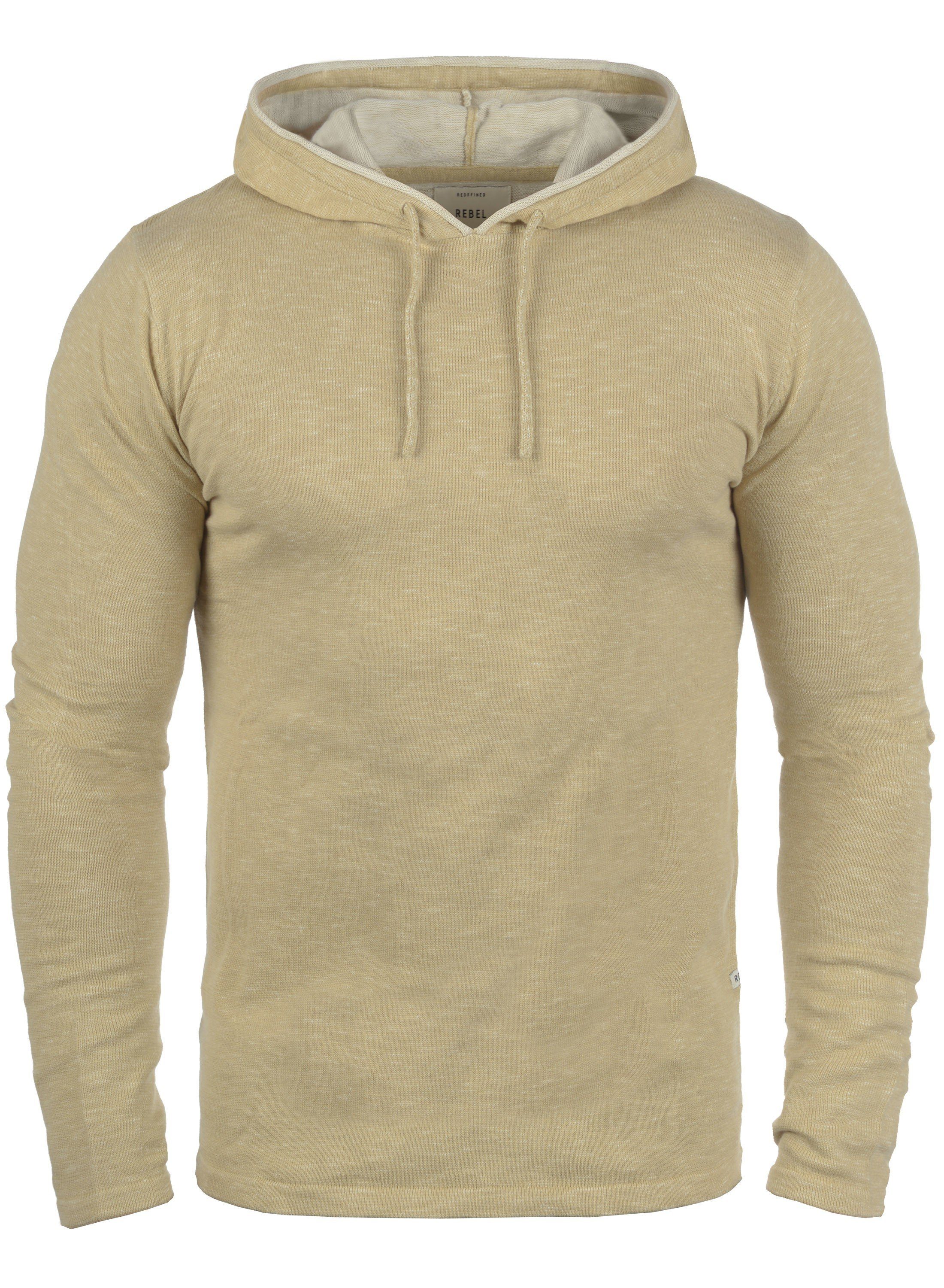 REDEFINED REBEL Kapuzenpullover Murray Strickpulli in Melange-Optik