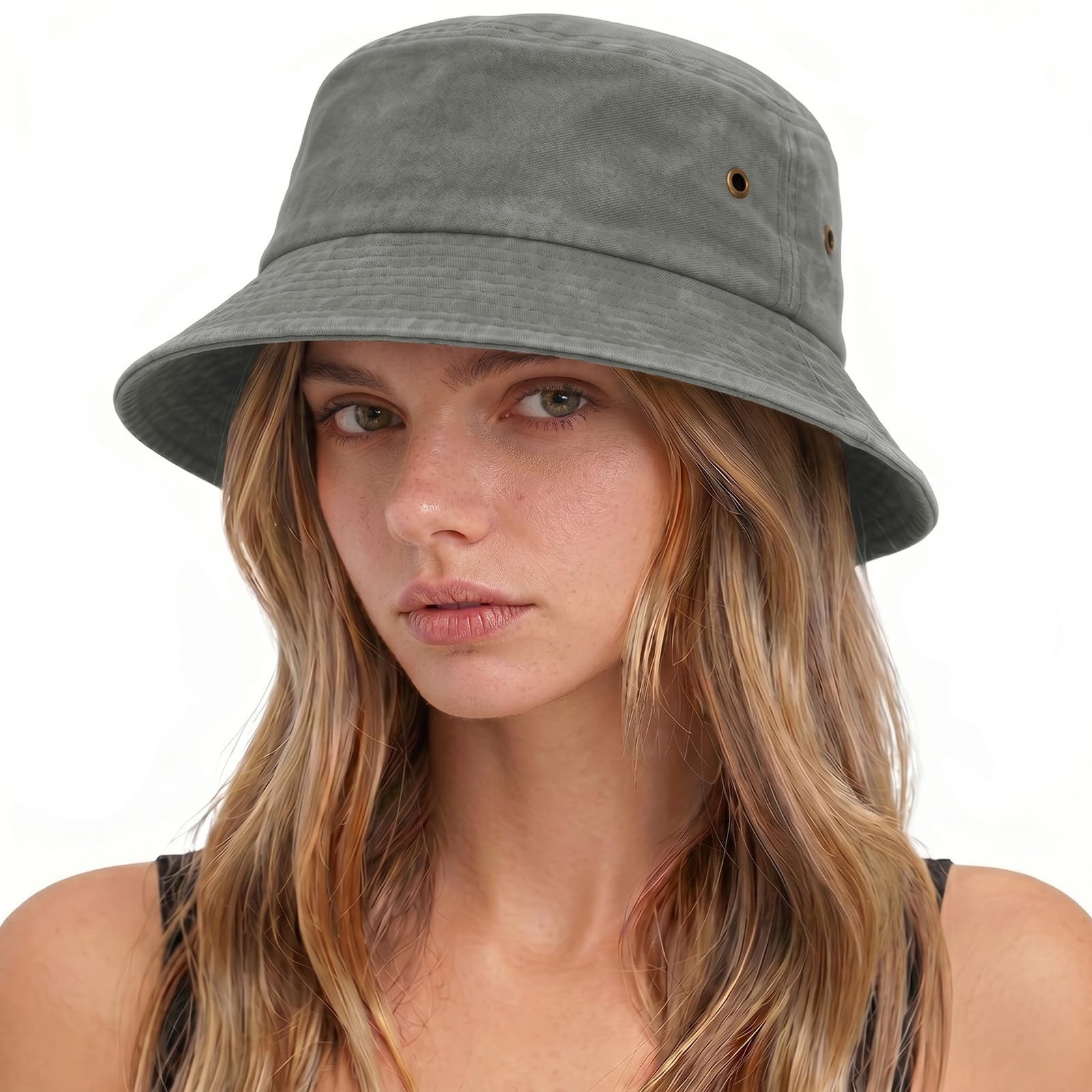 Zaewry Fischerhut Vintage Baumwoll-Anglerhut,Sommer Cap,Sommer Bucket Hat, Unisex faltbarer Anglerhut für Herren, Strand und Outdoor,mit UV-Schutz