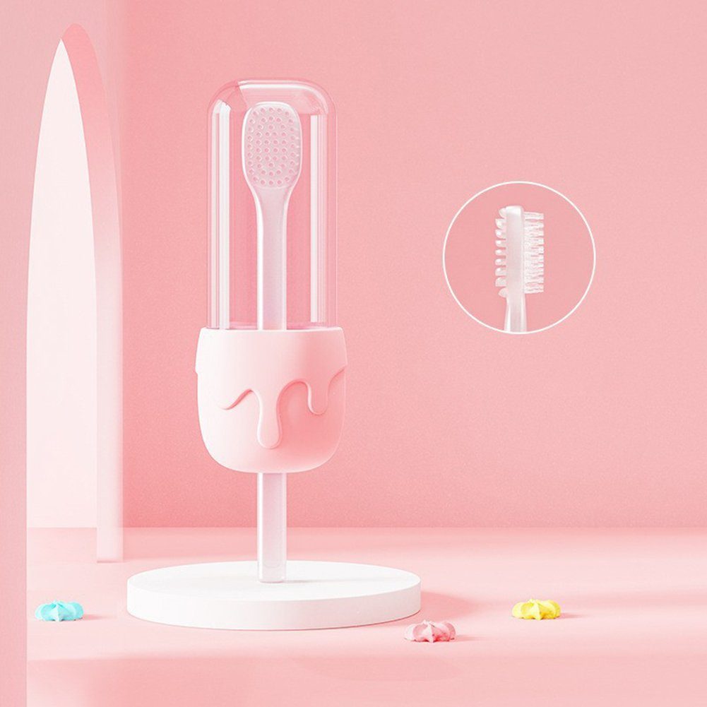 Zahnbürstenpinsel pink Silikon, Blusmart Doppelseitige Flüssiges Zahnbürstenpinsel Baby-Zahnbürste, Milchzähne,