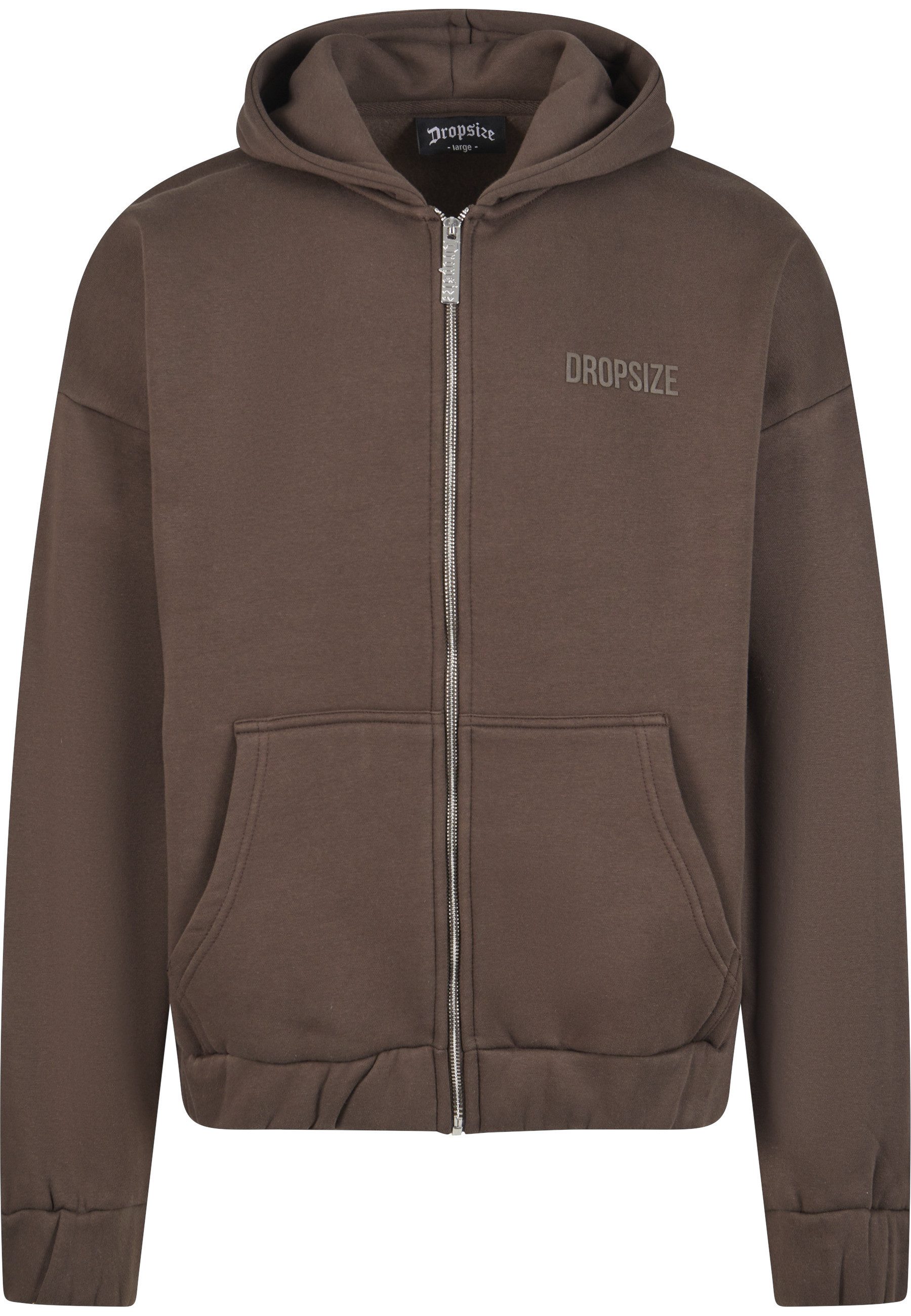 Sweatjacke Dropsize Herren Heavy Oversize HD Print Zip Hoodie