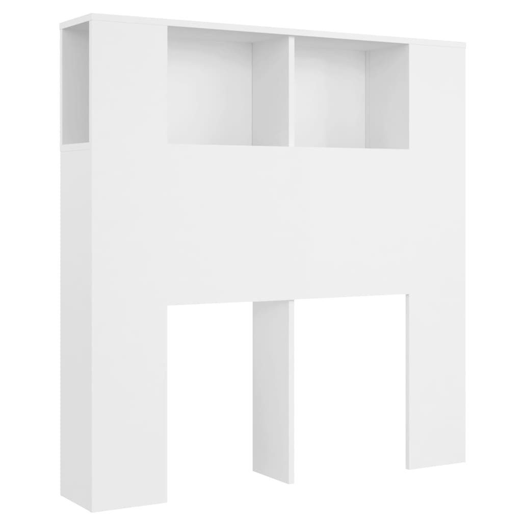 vidaXL Kopfteil, Bett Kopfteil mit Ablagen Weiß 100x18,5x104,5 cm günstig online kaufen