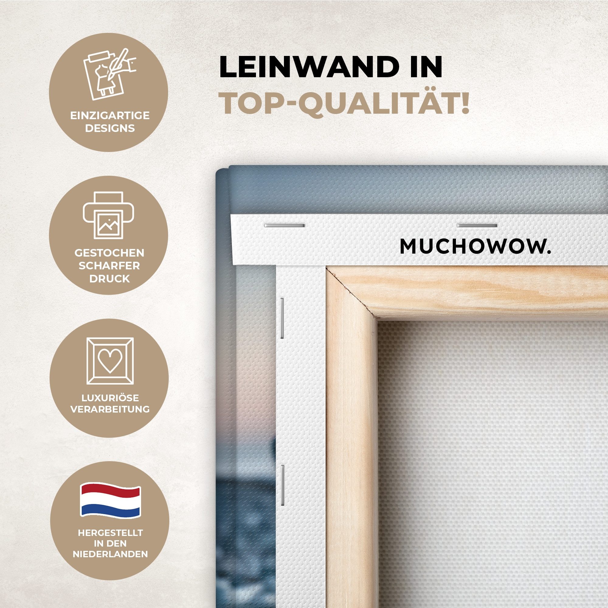 OneMillionCanvasses® Leinwandbild Zen-Steine - Sonnenuntergang - günstig online kaufen