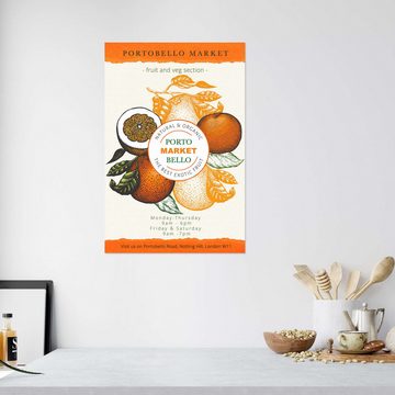 Posterlounge Wandfolie Exhibition Posters, Portobello Market London - Organic Oranges, Wohnzimmer