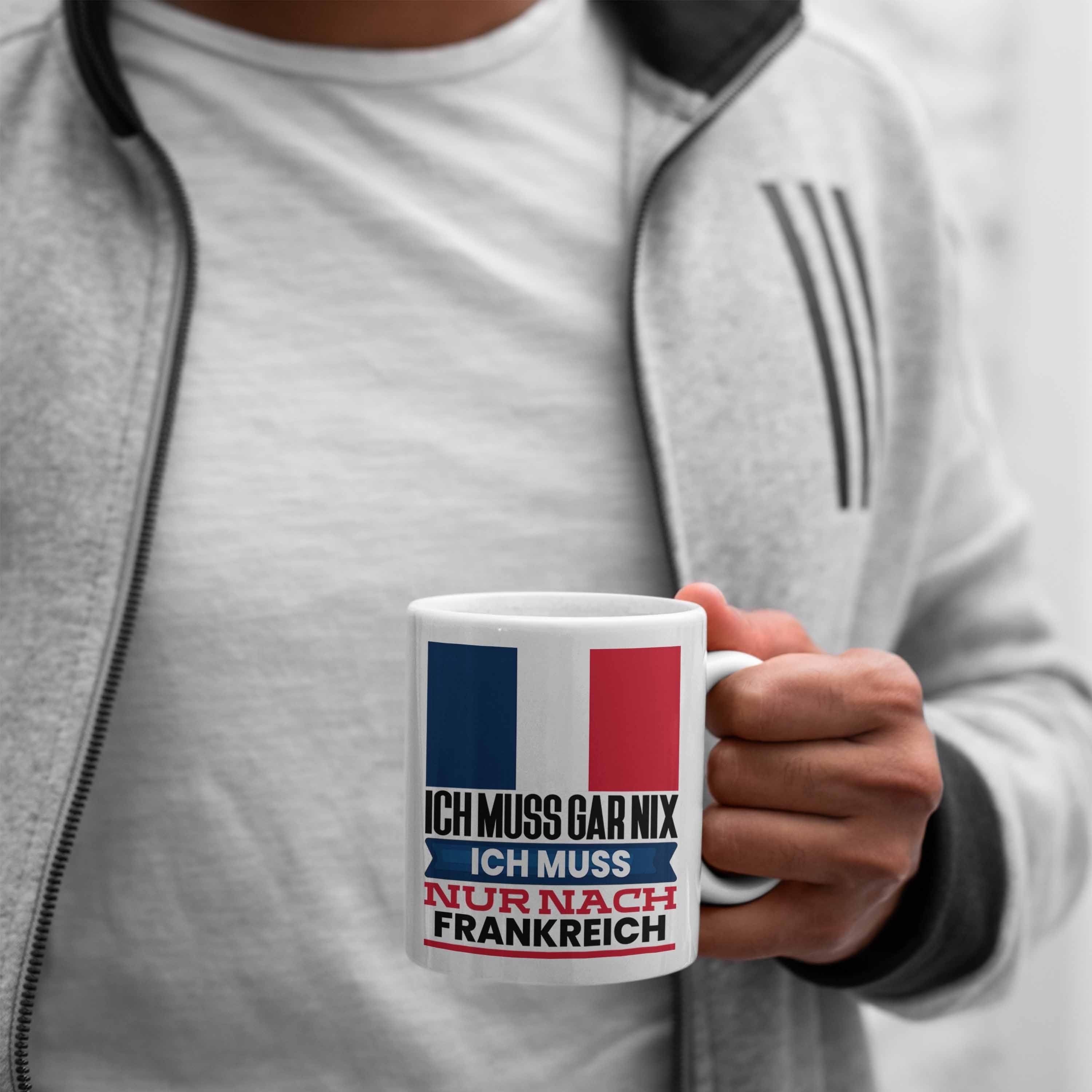 Frankreich für Trendation Tasse Geschenkidee Tasse Geburtstag Geschenk Urlaub Franzosen Weiss