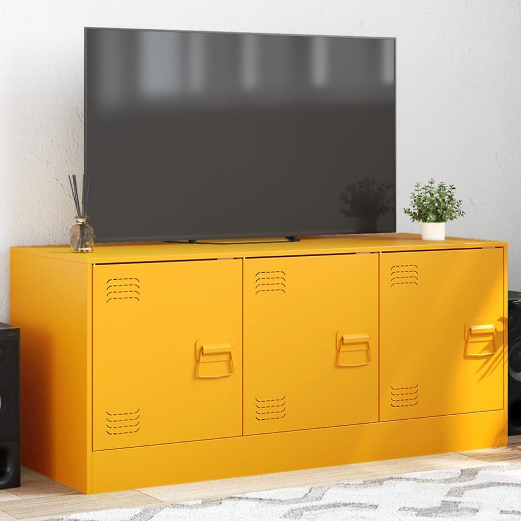 vidaXL Schrankmodule TV-Schrank Senfgelb 99x39x44 cm Stahl günstig online kaufen