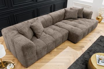 riess-ambiente Ecksofa ZERO GRAVITY 305cm taupe, Einzelartikel 1 Teile, Wohnzimmer · Bouclé · XXL Couch · Bigsofa · Ottomane rechts