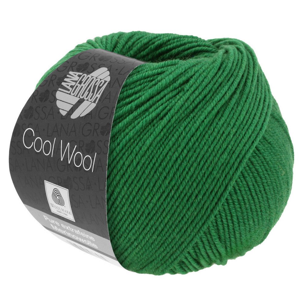 LANA GROSSA COOL WOOL pflegeleichtes Strickgarn extrafeine Merinowolle Häkelwolle, 160 m (Strickgarn aus extrafeiner Merinowolle, kuschelig weich und pflegeleicht), 50 g