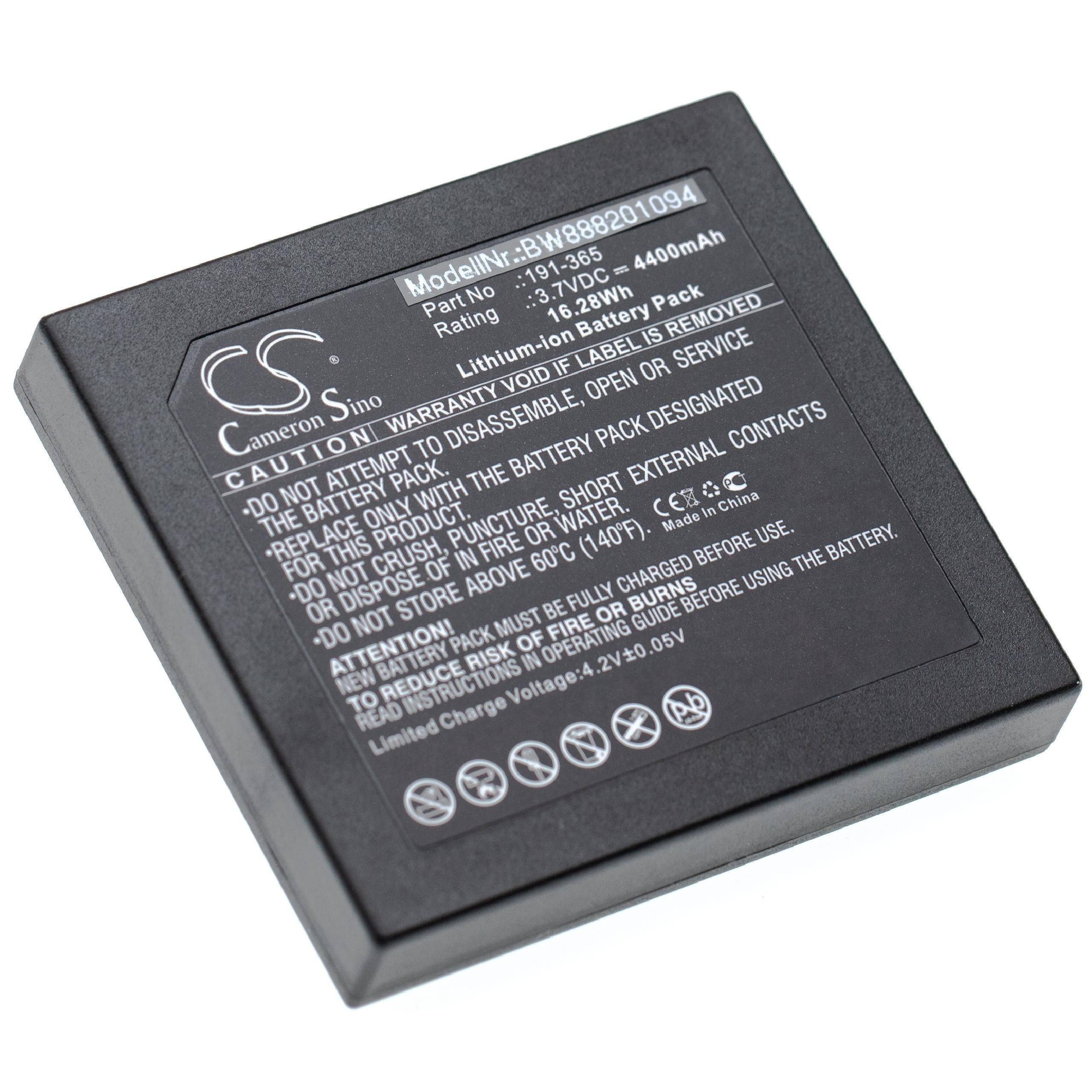 vhbw kompatibel mit GE DPI 620/G, DPI620 Genii, IO620 Akku Li-Ion 4400 mAh (3,7 V)