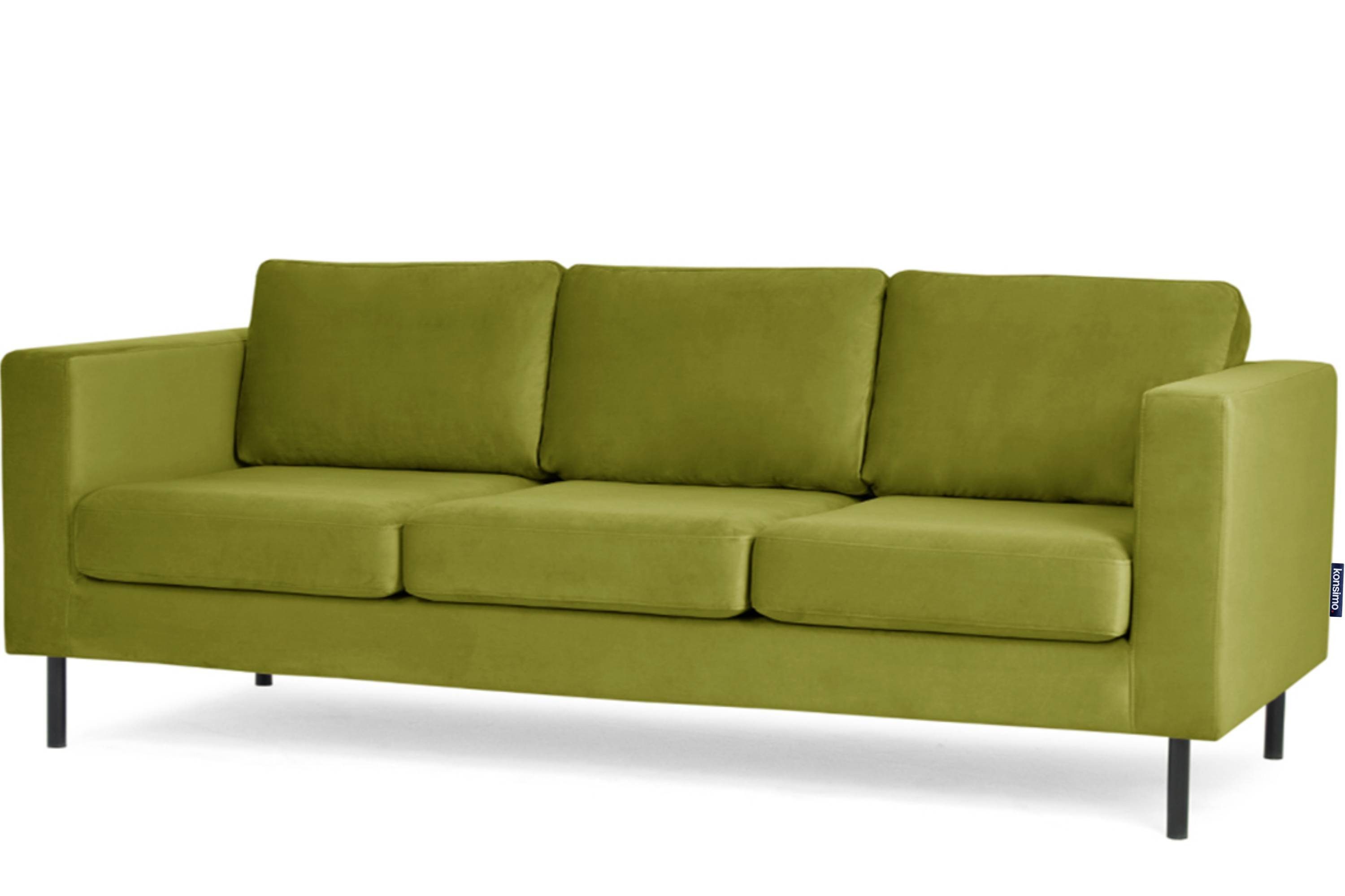 Konsimo 3-Sitzer TOZZI oliv Design Beine, 3 | | oliv oliv universelles Personen, Sofa hohe